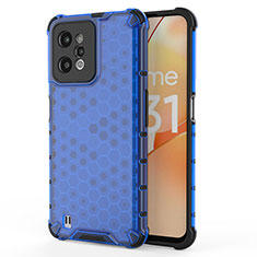 Carcasa Bumper Funda Silicona Transparente 360 Grados AM3 para Realme C31 Azul