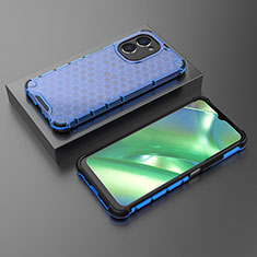 Carcasa Bumper Funda Silicona Transparente 360 Grados AM3 para Realme C33 Azul