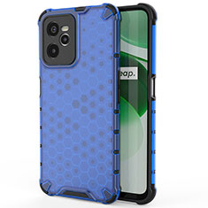 Carcasa Bumper Funda Silicona Transparente 360 Grados AM3 para Realme C35 Azul