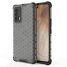 Carcasa Bumper Funda Silicona Transparente 360 Grados AM3 para Vivo iQOO 7 India 5G Negro