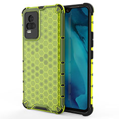 Carcasa Bumper Funda Silicona Transparente 360 Grados AM3 para Vivo V21e 4G Verde