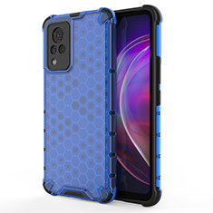 Carcasa Bumper Funda Silicona Transparente 360 Grados AM3 para Vivo V21s 5G Azul