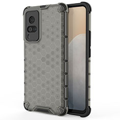 Carcasa Bumper Funda Silicona Transparente 360 Grados AM3 para Vivo X60 Pro 5G Negro