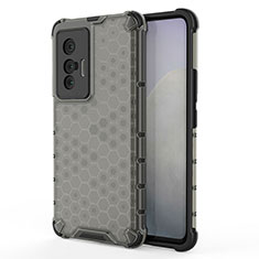 Carcasa Bumper Funda Silicona Transparente 360 Grados AM3 para Vivo X70t Negro