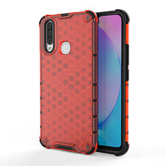 Carcasa Bumper Funda Silicona Transparente 360 Grados AM3 para Vivo Y12 Rojo