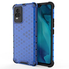 Carcasa Bumper Funda Silicona Transparente 360 Grados AM3 para Vivo Y73 (2021) Azul