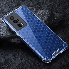 Carcasa Bumper Funda Silicona Transparente 360 Grados AM3 para Xiaomi Poco F5 Pro 5G Azul