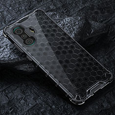 Carcasa Bumper Funda Silicona Transparente 360 Grados AM3 para Xiaomi Redmi K40 Gaming 5G Negro