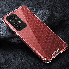 Carcasa Bumper Funda Silicona Transparente 360 Grados AM3 para Xiaomi Redmi K50 Ultra 5G Rojo