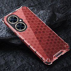 Carcasa Bumper Funda Silicona Transparente 360 Grados AM4 para Huawei Nova 11i Rojo