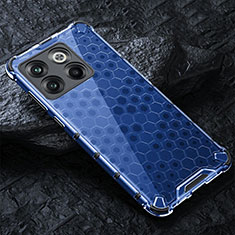 Carcasa Bumper Funda Silicona Transparente 360 Grados AM4 para OnePlus 10T 5G Azul