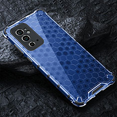 Carcasa Bumper Funda Silicona Transparente 360 Grados AM4 para OnePlus 9RT 5G Azul