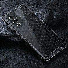 Carcasa Bumper Funda Silicona Transparente 360 Grados AM4 para OnePlus 9RT 5G Negro