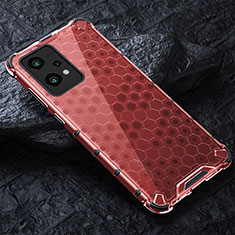 Carcasa Bumper Funda Silicona Transparente 360 Grados AM4 para Realme Q5 5G Rojo