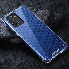 Carcasa Bumper Funda Silicona Transparente 360 Grados AM4 para Realme V30t 5G Azul