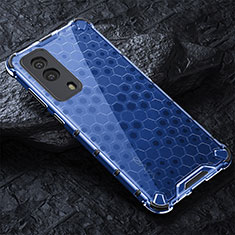 Carcasa Bumper Funda Silicona Transparente 360 Grados AM4 para Vivo iQOO Z5x 5G Azul