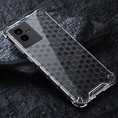 Carcasa Bumper Funda Silicona Transparente 360 Grados AM4 para Vivo iQOO Z6x Gris