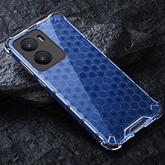 Carcasa Bumper Funda Silicona Transparente 360 Grados AM4 para Vivo Y35 5G Azul