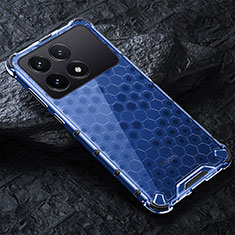 Carcasa Bumper Funda Silicona Transparente 360 Grados AM4 para Xiaomi Redmi K70 5G Azul