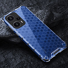 Carcasa Bumper Funda Silicona Transparente 360 Grados AM4 para Xiaomi Redmi Note 12 Turbo 5G Azul