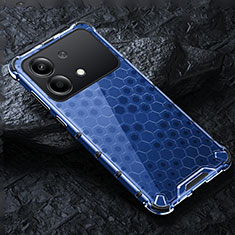 Carcasa Bumper Funda Silicona Transparente 360 Grados AM4 para Xiaomi Redmi Note 13R Pro 5G Azul