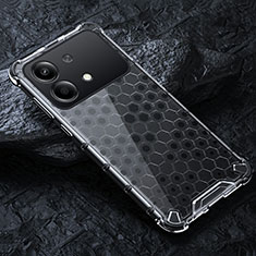 Carcasa Bumper Funda Silicona Transparente 360 Grados AM4 para Xiaomi Redmi Note 13R Pro 5G Gris