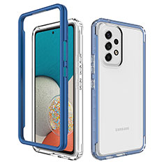 Carcasa Bumper Funda Silicona Transparente 360 Grados JX1 para Samsung Galaxy A53 5G Azul