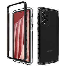 Carcasa Bumper Funda Silicona Transparente 360 Grados JX1 para Samsung Galaxy A73 5G Negro