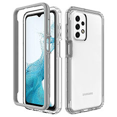 Carcasa Bumper Funda Silicona Transparente 360 Grados JX2 para Samsung Galaxy A23 4G Gris