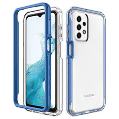 Carcasa Bumper Funda Silicona Transparente 360 Grados JX2 para Samsung Galaxy A23 5G Azul