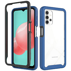 Carcasa Bumper Funda Silicona Transparente 360 Grados JX2 para Samsung Galaxy A32 4G Azul y Negro