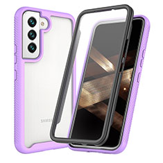 Carcasa Bumper Funda Silicona Transparente 360 Grados M01 para Samsung Galaxy S24 5G Morado