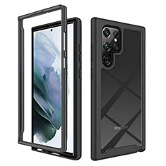 Carcasa Bumper Funda Silicona Transparente 360 Grados M02 para Samsung Galaxy S23 Ultra 5G Negro