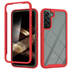 Carcasa Bumper Funda Silicona Transparente 360 Grados M02 para Samsung Galaxy S25 Plus 5G Rojo