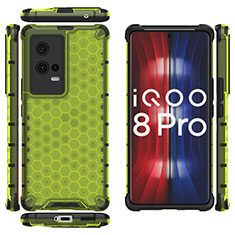 Carcasa Bumper Funda Silicona Transparente 360 Grados M03 para Vivo iQOO 8 Pro 5G Verde