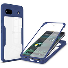 Carcasa Bumper Funda Silicona Transparente 360 Grados MJ1 para Google Pixel 6a 5G Azul