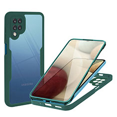 Carcasa Bumper Funda Silicona Transparente 360 Grados MJ1 para Samsung Galaxy A12 Verde