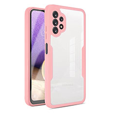 Carcasa Bumper Funda Silicona Transparente 360 Grados MJ1 para Samsung Galaxy A32 4G Oro Rosa