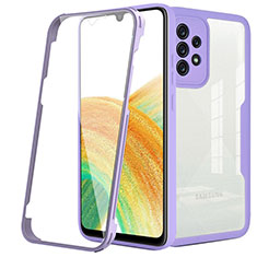 Carcasa Bumper Funda Silicona Transparente 360 Grados MJ1 para Samsung Galaxy A33 5G Morado