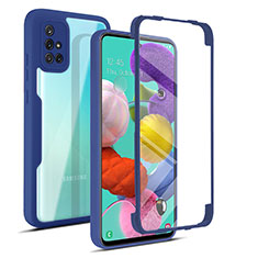 Carcasa Bumper Funda Silicona Transparente 360 Grados MJ1 para Samsung Galaxy A51 4G Azul