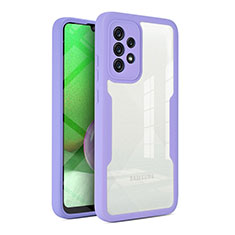 Carcasa Bumper Funda Silicona Transparente 360 Grados MJ1 para Samsung Galaxy A52 5G Morado