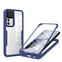 Carcasa Bumper Funda Silicona Transparente 360 Grados MJ1 para Xiaomi Mi 12T Pro 5G Azul