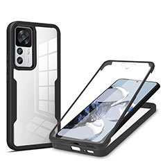 Carcasa Bumper Funda Silicona Transparente 360 Grados MJ1 para Xiaomi Mi 12T Pro 5G Negro