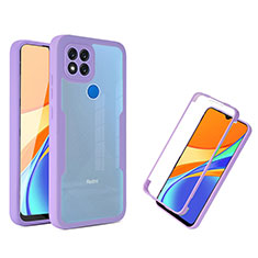 Carcasa Bumper Funda Silicona Transparente 360 Grados MJ1 para Xiaomi POCO C3 Morado