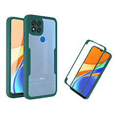 Carcasa Bumper Funda Silicona Transparente 360 Grados MJ1 para Xiaomi POCO C3 Verde