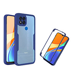 Carcasa Bumper Funda Silicona Transparente 360 Grados MJ1 para Xiaomi POCO C31 Azul