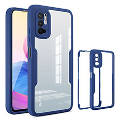 Carcasa Bumper Funda Silicona Transparente 360 Grados MJ1 para Xiaomi Redmi Note 11 SE 5G Azul