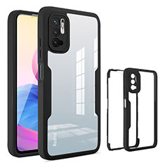 Carcasa Bumper Funda Silicona Transparente 360 Grados MJ1 para Xiaomi Redmi Note 11 SE 5G Negro