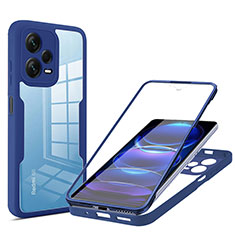 Carcasa Bumper Funda Silicona Transparente 360 Grados MJ1 para Xiaomi Redmi Note 12 Explorer Azul