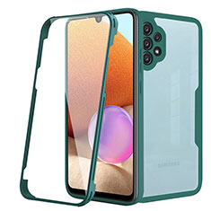 Carcasa Bumper Funda Silicona Transparente 360 Grados MJ2 para Samsung Galaxy M32 5G Verde